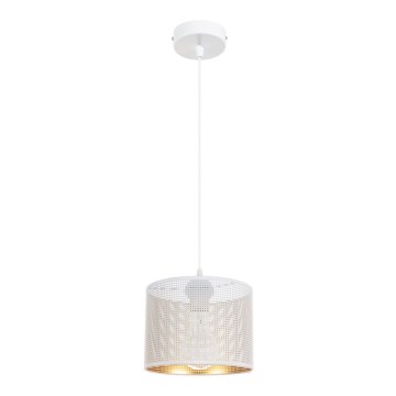 Lámpara colgante ALDO 1xE27/60W/230V diá. 20 cm blanco