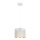 Lámpara colgante ALDO 1xE27/60W/230V diá. 20 cm blanco