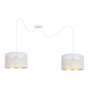 Lámpara colgante ALDO 2xE27/60W/230V araña blanco