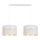 Lámpara colgante ALDO 2xE27/60W/230V blanco