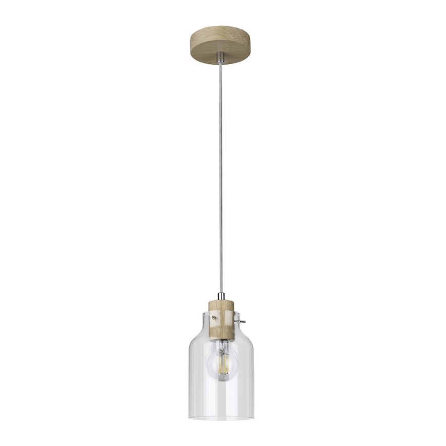 Lámpara colgante ALESSANDRO 1xE27/60W/230V roble