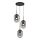 Lámpara colgante ALIAS 3xE14/40W/230V negro/gris