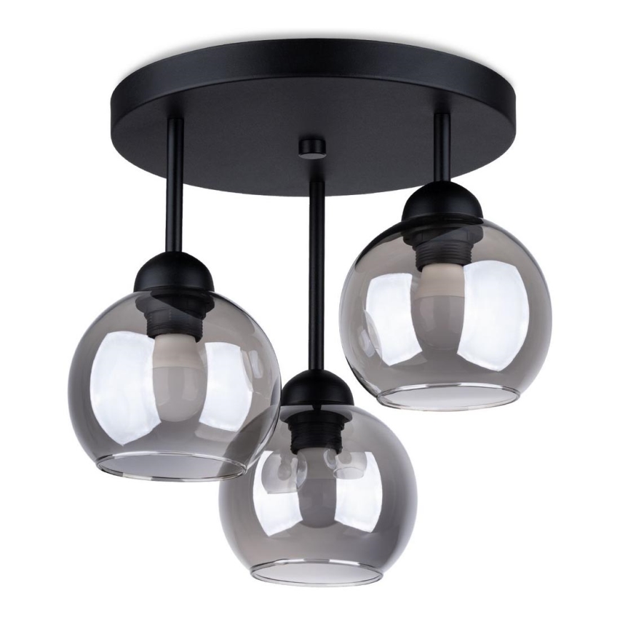 Lámpara colgante ALINO 3xE27/60W/230V negro