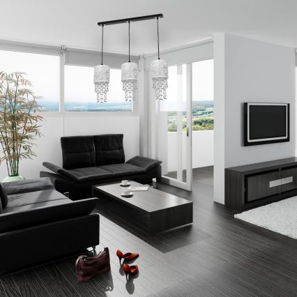 Lámpara colgante ALMERIA 3xE27/60W/230V