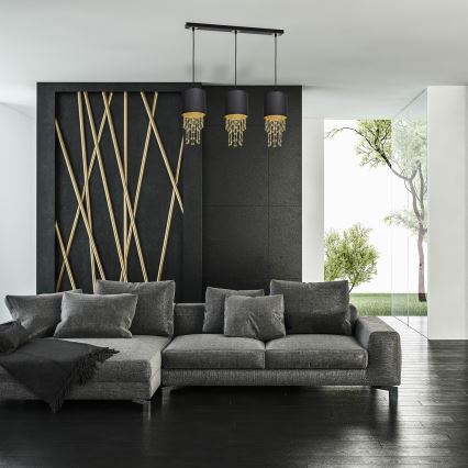 Lámpara colgante ALMERIA 3xE27/60W/230V