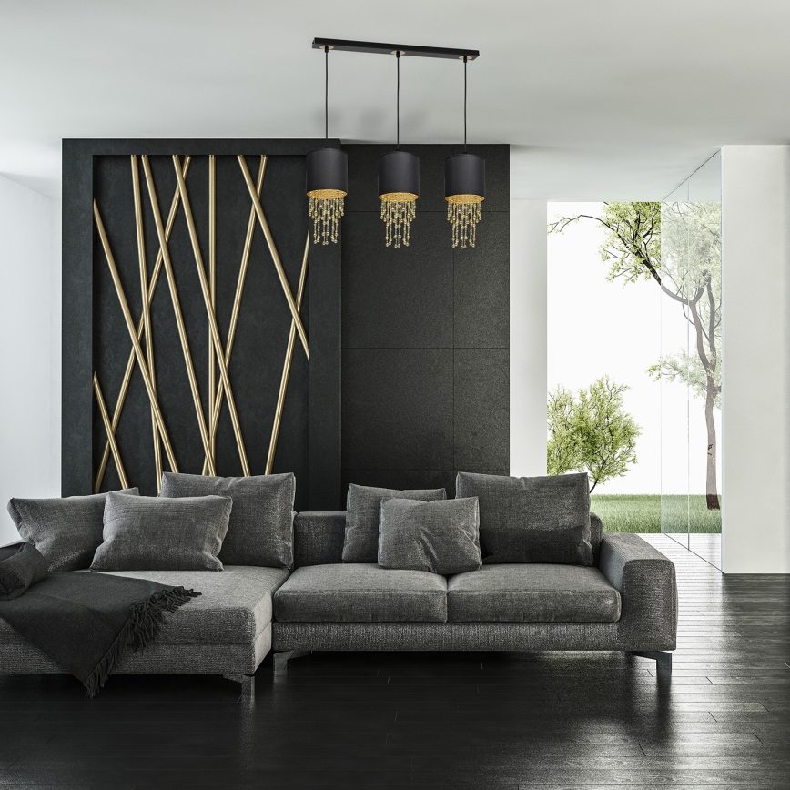 Lámpara colgante ALMERIA 3xE27/60W/230V