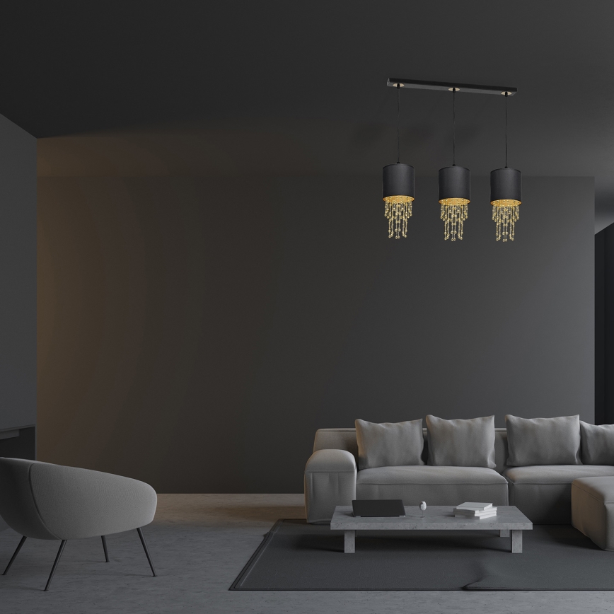 Lámpara colgante ALMERIA 3xE27/60W/230V