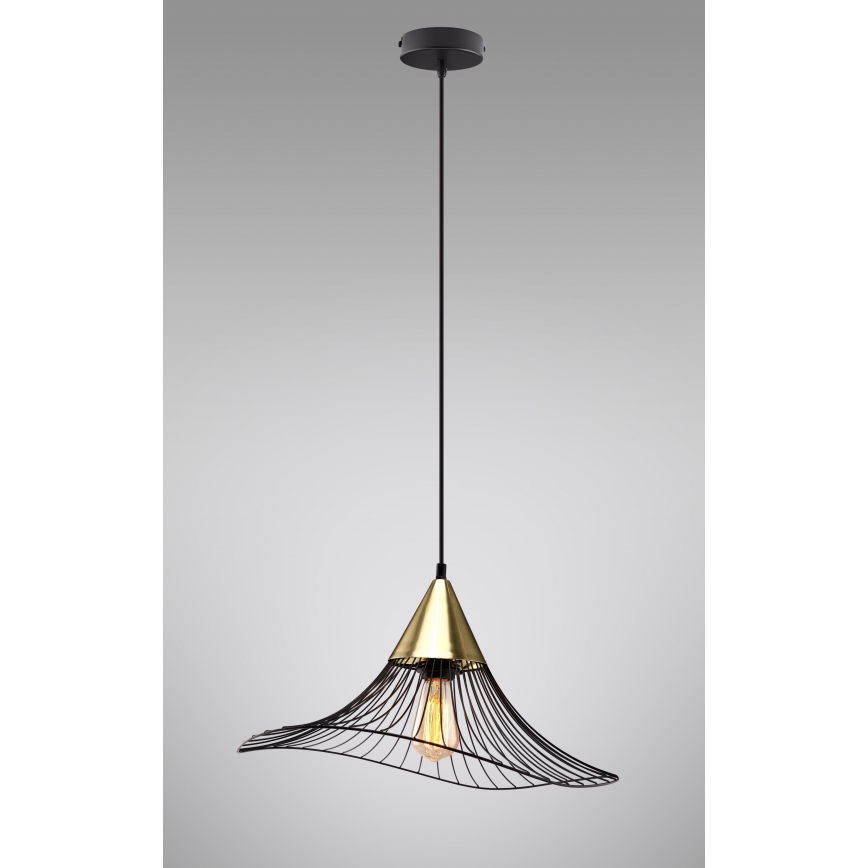 Lámpara colgante ALURA 1xE27/60W/230V diá. 50 cm negro