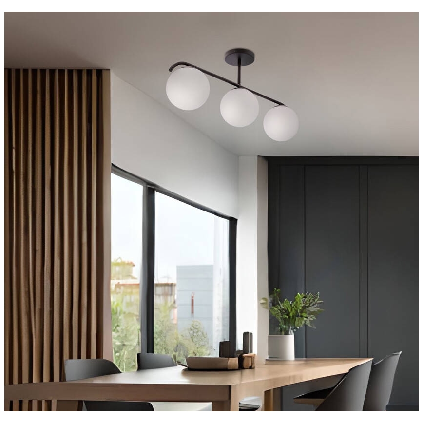 Lámpara colgante AMADEO 3xE14/40W/230V negro