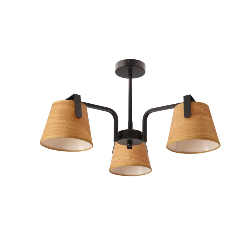 Lámpara colgante AMBERG 3xE14/40W/230V marrón