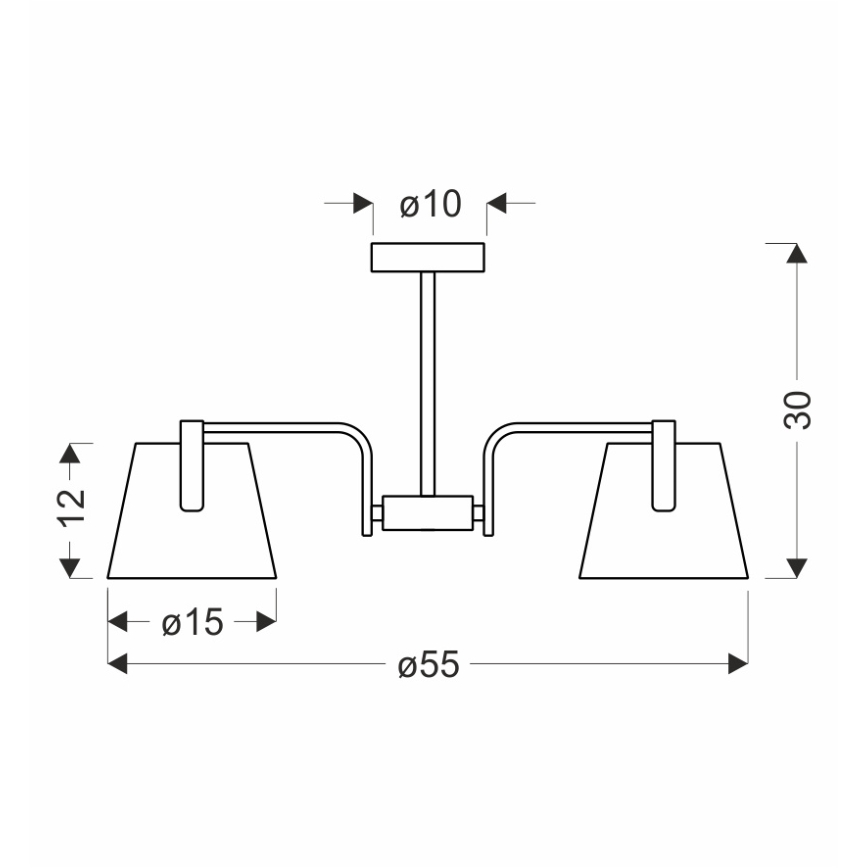 Lámpara colgante AMBERG 3xE14/40W/230V marrón