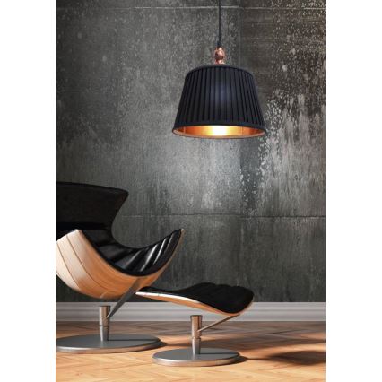 Lámpara colgante AMORE 1xE27/60W/230V negra
