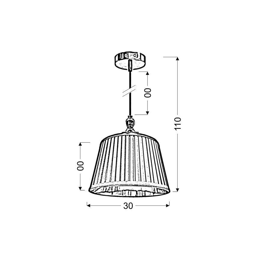 Lámpara colgante AMORE 1xE27/60W/230V negra