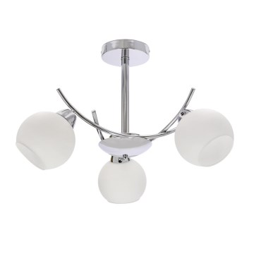 Lámpara colgante AMOS 3xE27/40W/230V cromo brillante