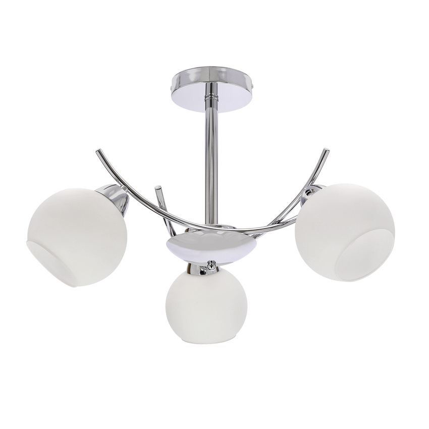 Lámpara colgante AMOS 3xE27/40W/230V cromo brillante