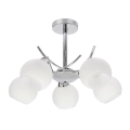 Lámpara colgante AMOS 5xE27/40W/230V cromo brillante