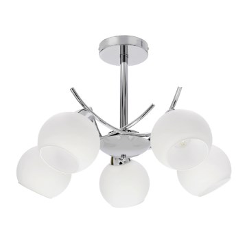 Lámpara colgante AMOS 5xE27/40W/230V cromo brillante