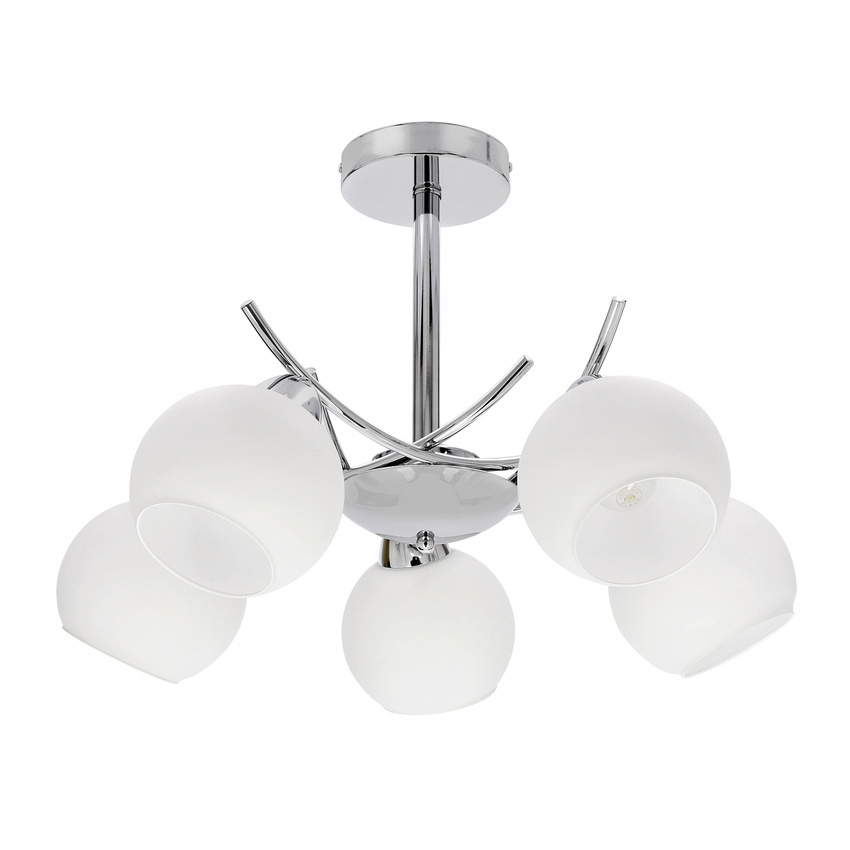 Lámpara colgante AMOS 5xE27/40W/230V cromo brillante