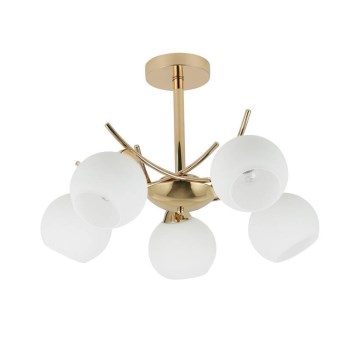 Lámpara colgante AMOS 5xE27/40W/230V dorado