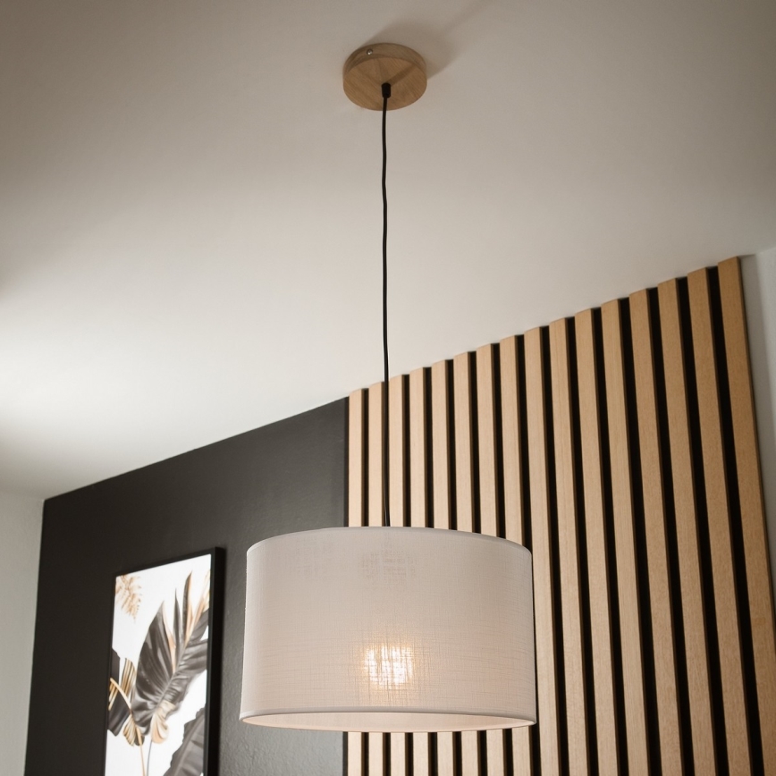 Lámpara colgante ANTONIO 1xE27/60W/230V roble