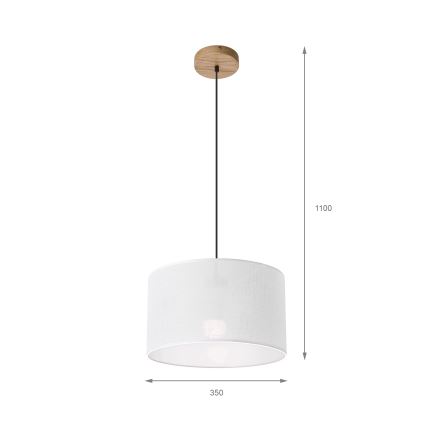 Lámpara colgante ANTONIO 1xE27/60W/230V roble