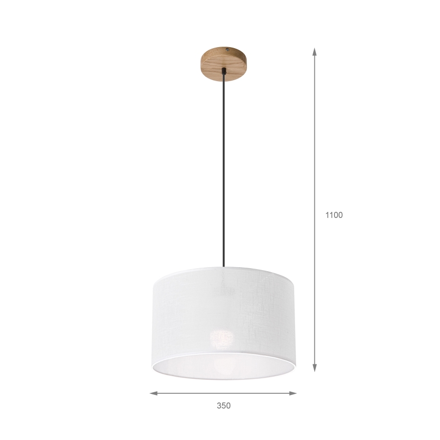 Lámpara colgante ANTONIO 1xE27/60W/230V roble
