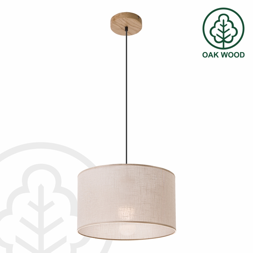 Lámpara colgante con cable ANTONIO 1xE27/60W/230V roble