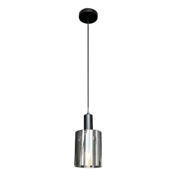 Lámpara colgante ARCADIA 1xE27/60W/230V diá. 13 cm negro/ahumado
