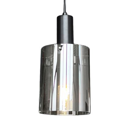Lámpara colgante ARCADIA 1xE27/60W/230V diá. 13 cm negro/ahumado