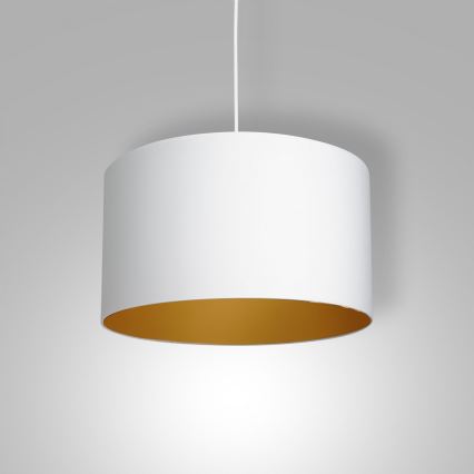 Lámpara colgante con cable ARDEN 1xE27/60W/230V Ø 40 cm blanco/dorado