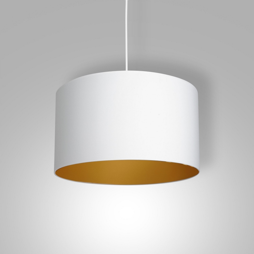 Lámpara colgante con cable ARDEN 1xE27/60W/230V Ø 40 cm blanco/dorado