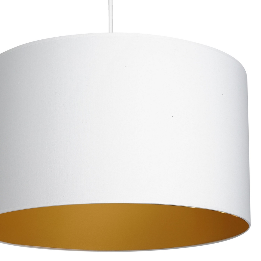 Lámpara colgante con cable ARDEN 1xE27/60W/230V Ø 40 cm blanco/dorado