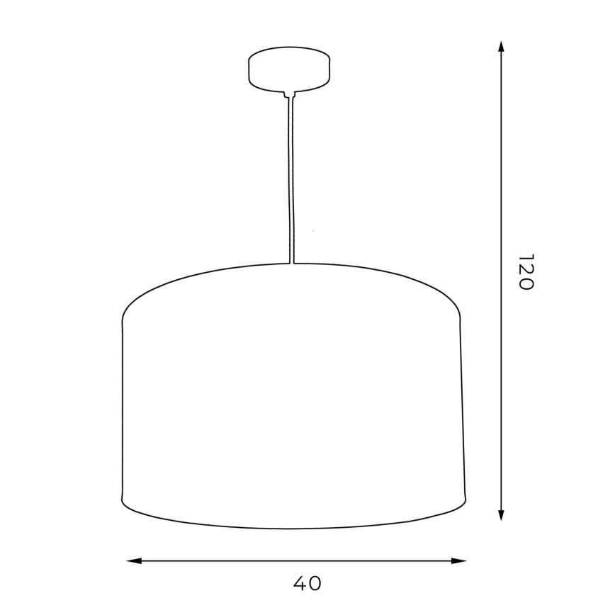 Lámpara colgante con cable ARDEN 1xE27/60W/230V Ø 40 cm blanco/dorado