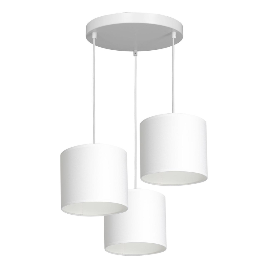 Lámpara colgante ARDEN 3xE27/60W/230V blanco