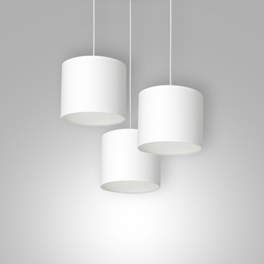 Lámpara colgante ARDEN 3xE27/60W/230V blanco