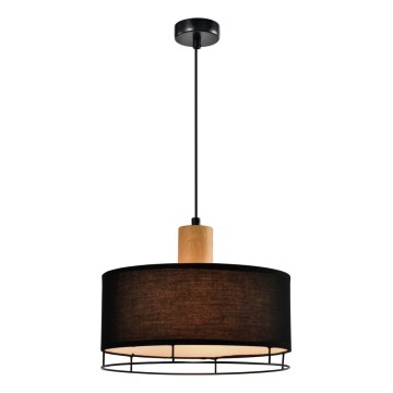 Lámpara colgante ARDI 1xE27/40W/230V negra/marrón