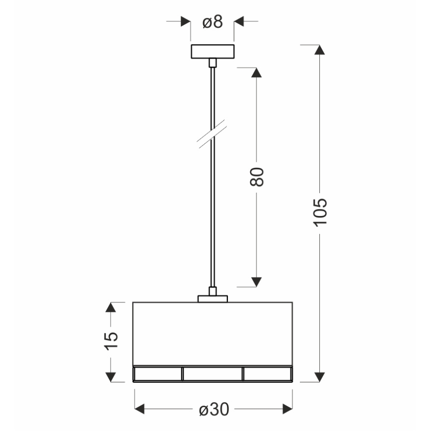 Lámpara colgante ARDI 1xE27/40W/230V negra/marrón