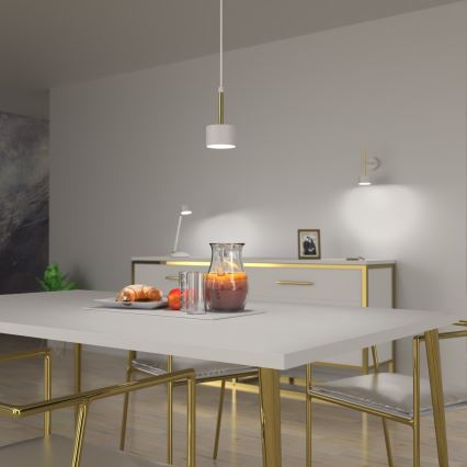 Lámpara colgante ARENA 1xGX53/11W/230V blanco/dorado