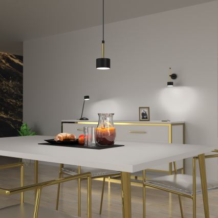 Lámpara colgante ARENA 1xGX53/11W/230V negro/dorado