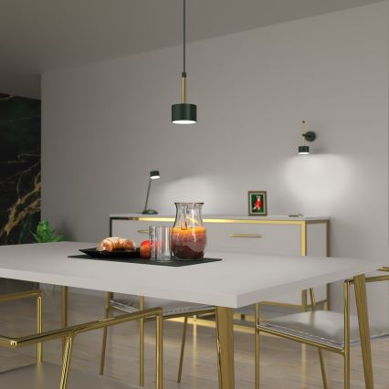 Lámpara colgante ARENA 1xGX53/11W/230V verde/dorado