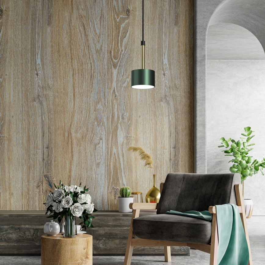 Lámpara colgante ARENA 1xGX53/11W/230V verde/dorado