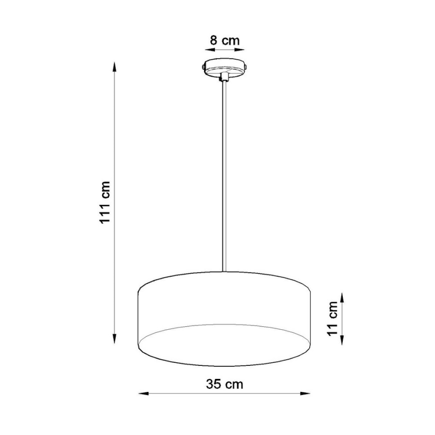 Lámpara colgante ARENA 35 2xE27/60W/230V negro