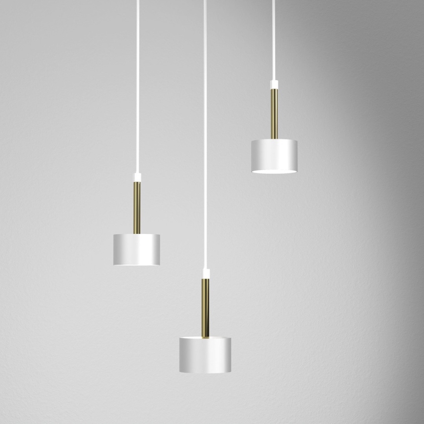 Lámpara colgante ARENA 3xGX53/11W/230V blanco/dorado