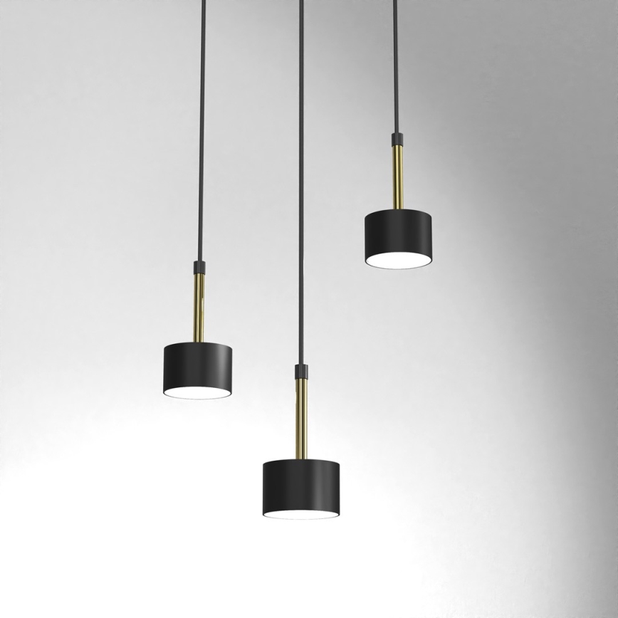 Lámpara colgante ARENA 3xGX53/11W/230V negro/dorado