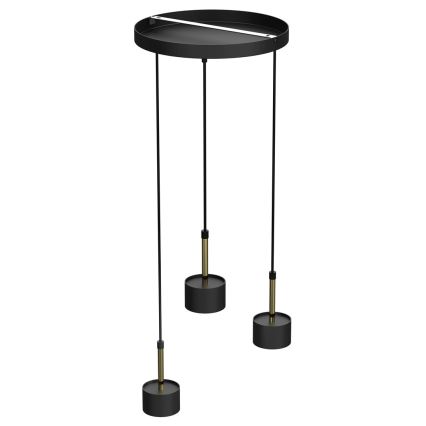 Lámpara colgante ARENA 3xGX53/11W/230V negro/dorado