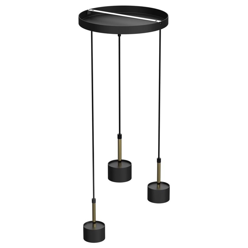 Lámpara colgante ARENA 3xGX53/11W/230V negro/dorado