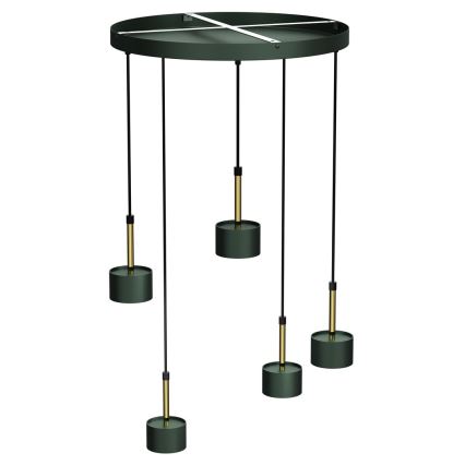 Lámpara colgante ARENA 5xGX53/11W/230V verde/dorado