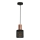 Lámpara colgante ARES BLACK 1xE27/60W/230V