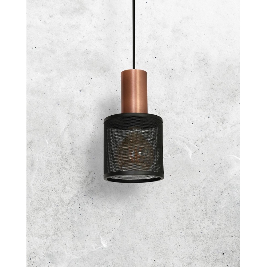 Lámpara colgante ARES BLACK 1xE27/60W/230V