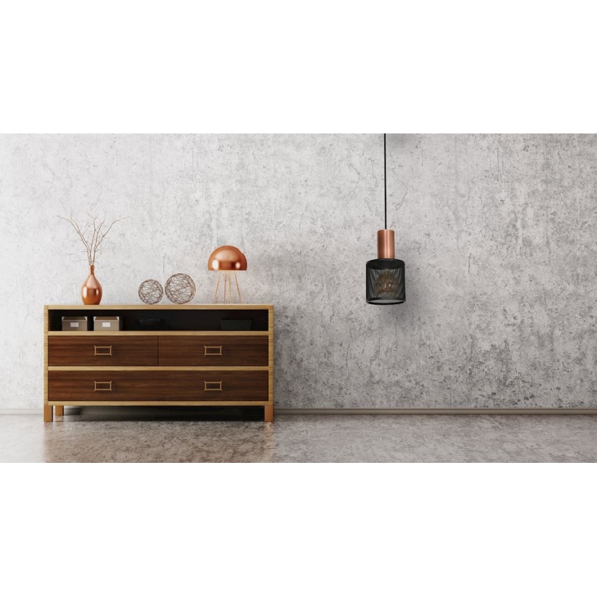 Lámpara colgante ARES BLACK 1xE27/60W/230V